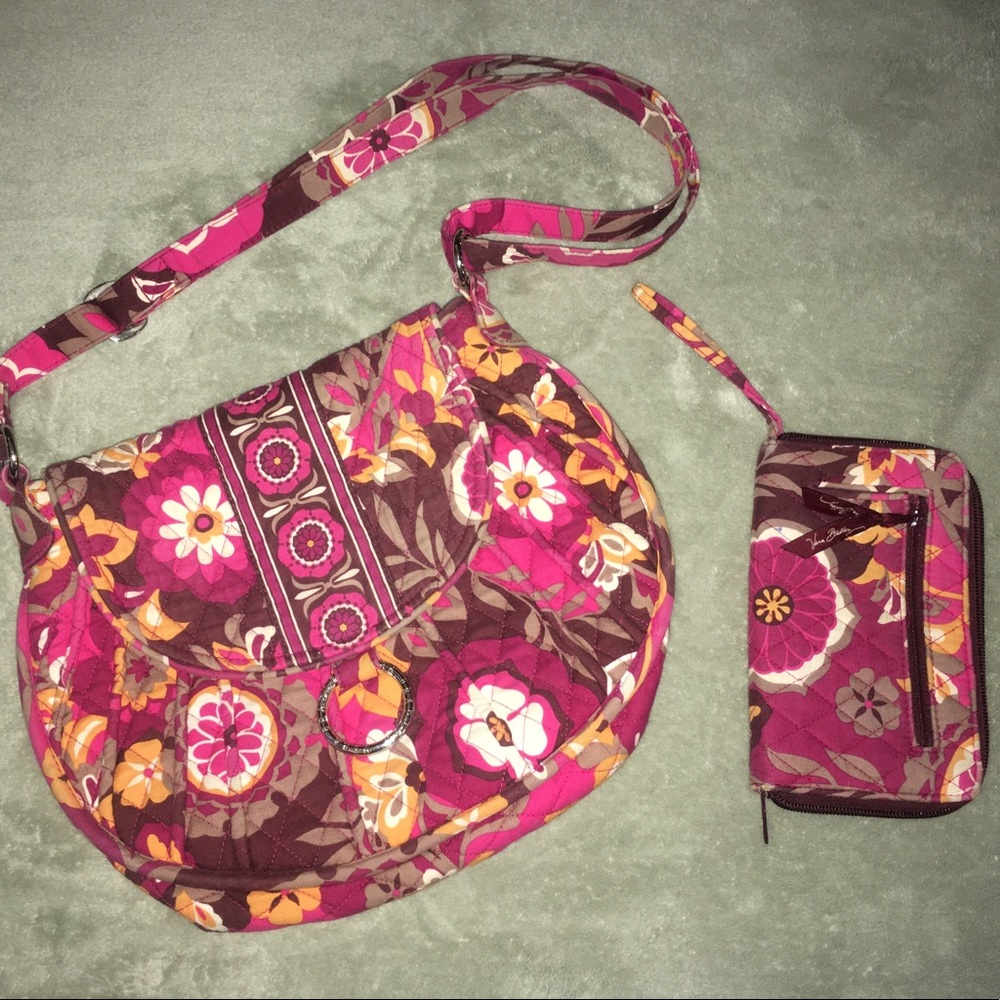 Vera Bradley matching purse and wallet.